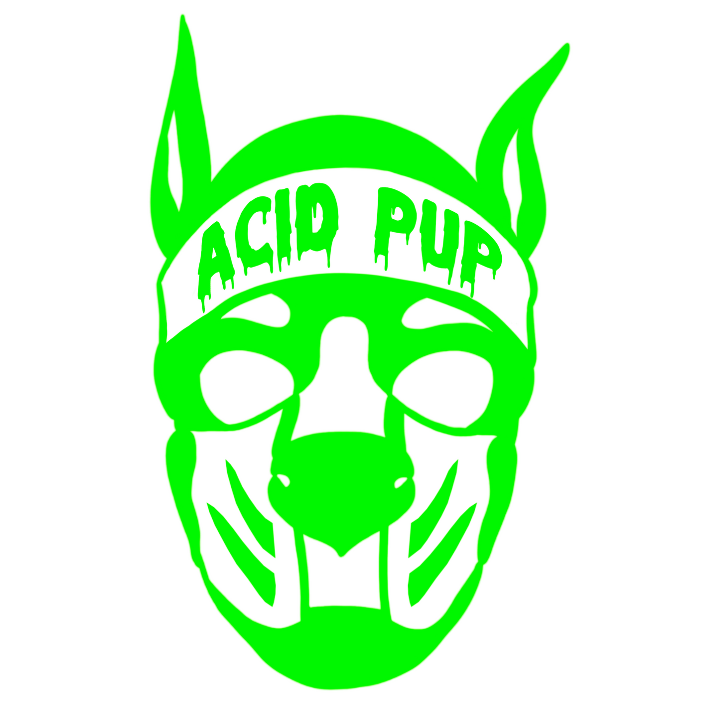 Acid Pup Logo Decal 5”